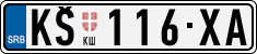 License plate of Serbia, Cars