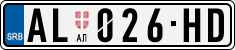 License plate of Serbia, Cars