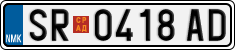 License plate of North Macedonia, Regular plates (2012)