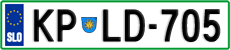 License plate of Slovenia, Cars