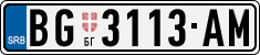 License plate of Serbia, Cars