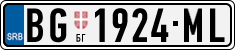 License plate of Serbia, Cars
