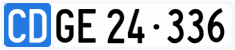 License plate of Switzerland, Diplomatic