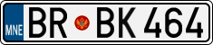 License plate of Montenegro, Cars
