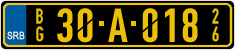 License plate of Serbia, Diplomatic