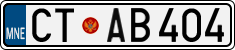License plate of Montenegro, Cars