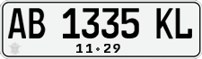 License plate of Indonesia, Regular plates