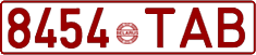 License plate Belarus, Cars (2000)