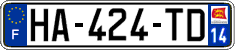 French license plate, SIV (ordinary)