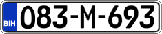 License plate of Bosnia and Herzegovina, Regular plates