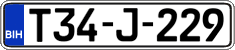 License plate of Bosnia and Herzegovina, Regular plates