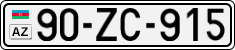 License plate of Azerbaijan, Cars