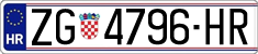 License plate of Croatia, Regular plates