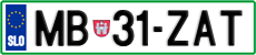 License plate of Slovenia, Cars