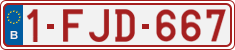 License plate of Belgium, Regular plates (2010)