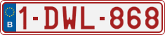 License plate of Belgium, Regular plates (2010)