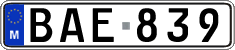 License plate of Malta, Regular plates (ABC 123)