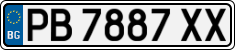 License plate of Bulgaria, Cars