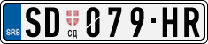 License plate of Serbia, Cars