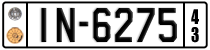 License plate of Greece, 1972 year system