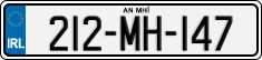 License plate of Ireland, Regular plates