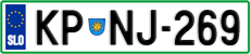 License plate of Slovenia, Cars