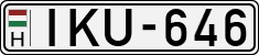 license plates of Hungary, Cars (1990)