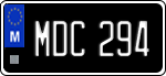 License plate of Malta, Oldtimers (ABC 123)