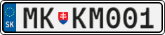 License plate of Slovakia, Vanity Plates