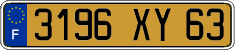French license plate, FNI