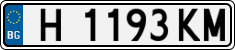 License plate of Bulgaria, Cars