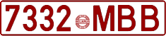 License plate Belarus, Cars (2000)