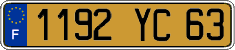 French license plate, FNI