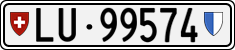 License plate of Switzerland, Cars
