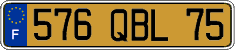 French license plate, FNI