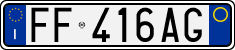 License plate of Italy, Cars (1994 year series)