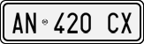 License plate of Italy, Cars (1994 year series)