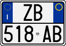 License plate of Italy, Cars (1994 year series)
