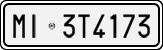License plate of Italy, Cars (1927 year series)