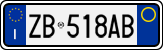 License plate of Italy, Cars (1994 year series)