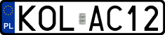License plates of Poland, Regular car plates