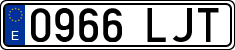 License plates of Spain, Ordinary (2000)