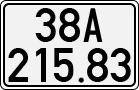 License plate of Vietnam, Cars