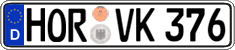 German license plate, Regular plates