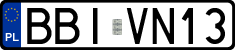 License plates of Poland, Regular car plates