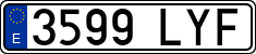 License plates of Spain, Ordinary (2000)