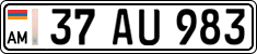 License plate of Armenia, Private owners