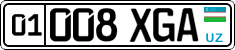 License plate of Uzbekistan, Organizations