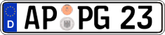 German license plate, Regular plates