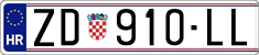 License plate of Croatia, Regular plates